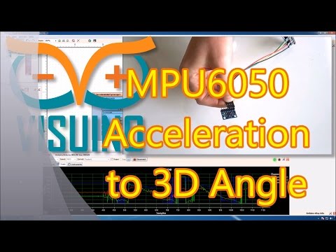 Visuino Video Tutorial: Convert Acceleration to Angle from MPU6050 I2C Sensor