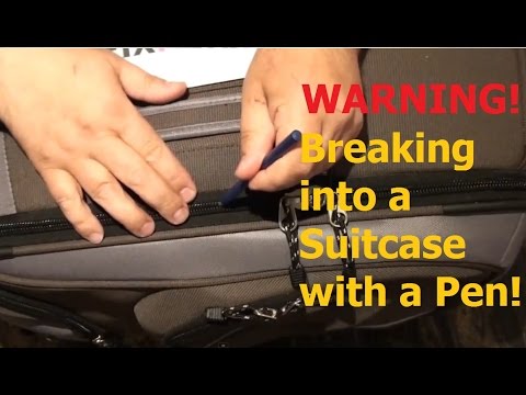 WARNING! Open A Locked Suitcase With A Pen