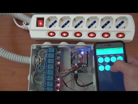 WIFI power strip controlled by Wemos D1 R2 over the Internet with Blynk