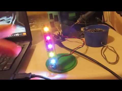 WS2811 RGB POV display: testing the LEDs