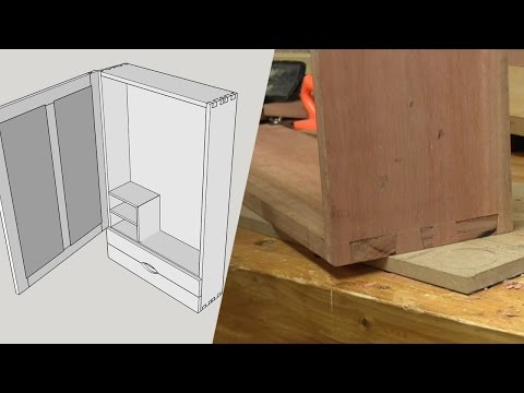 Wall Hanging Tool Chest Part 2 - Bandsaw dovetails (dovetails)