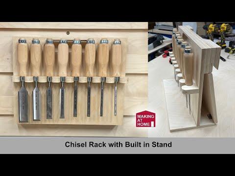Wall Mounted Chisel Rack With Built In Stand