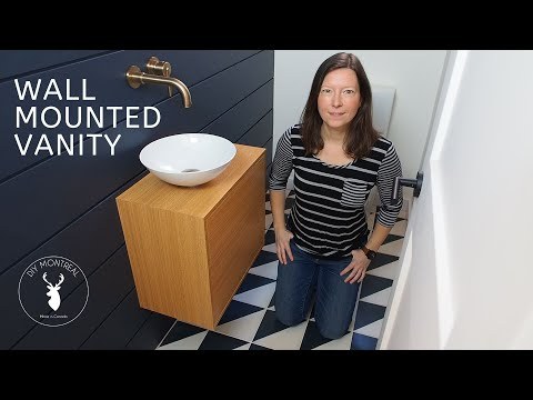 Wall mounted vanity || How to build and install