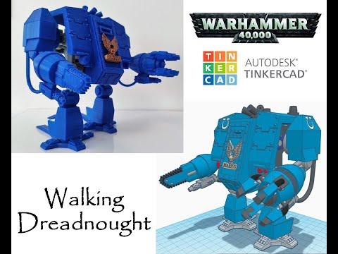 Warhammer 40K 3D Printed Walking Dreadnought