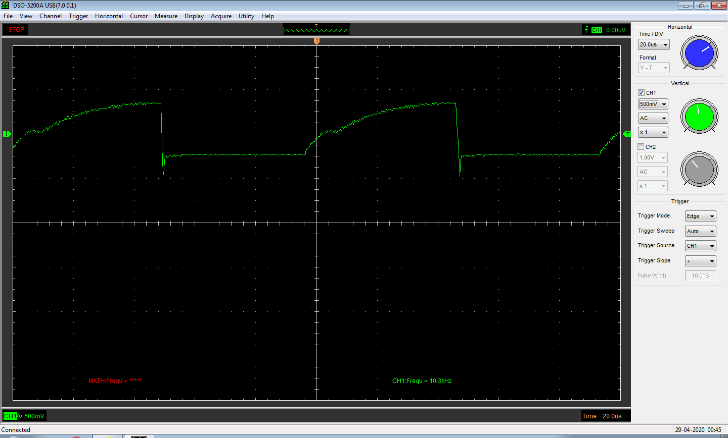 Waveform at MOSFET gate.bmp