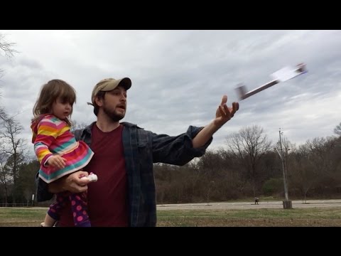 We built an RC AIRPLANE using only a QUADCOPTER, PAPER and TAPE