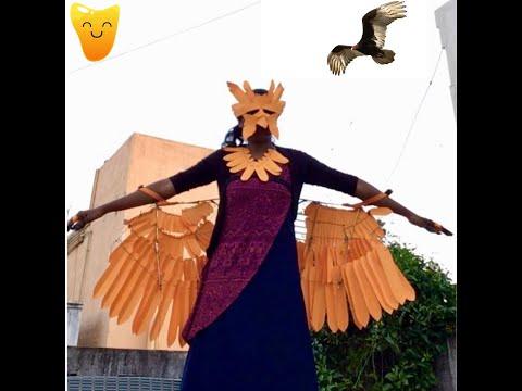 Wearable : Phoenix Wings(200+ Feather Leaves), Bird Face Mask, Feather Capelet, Bird Feet