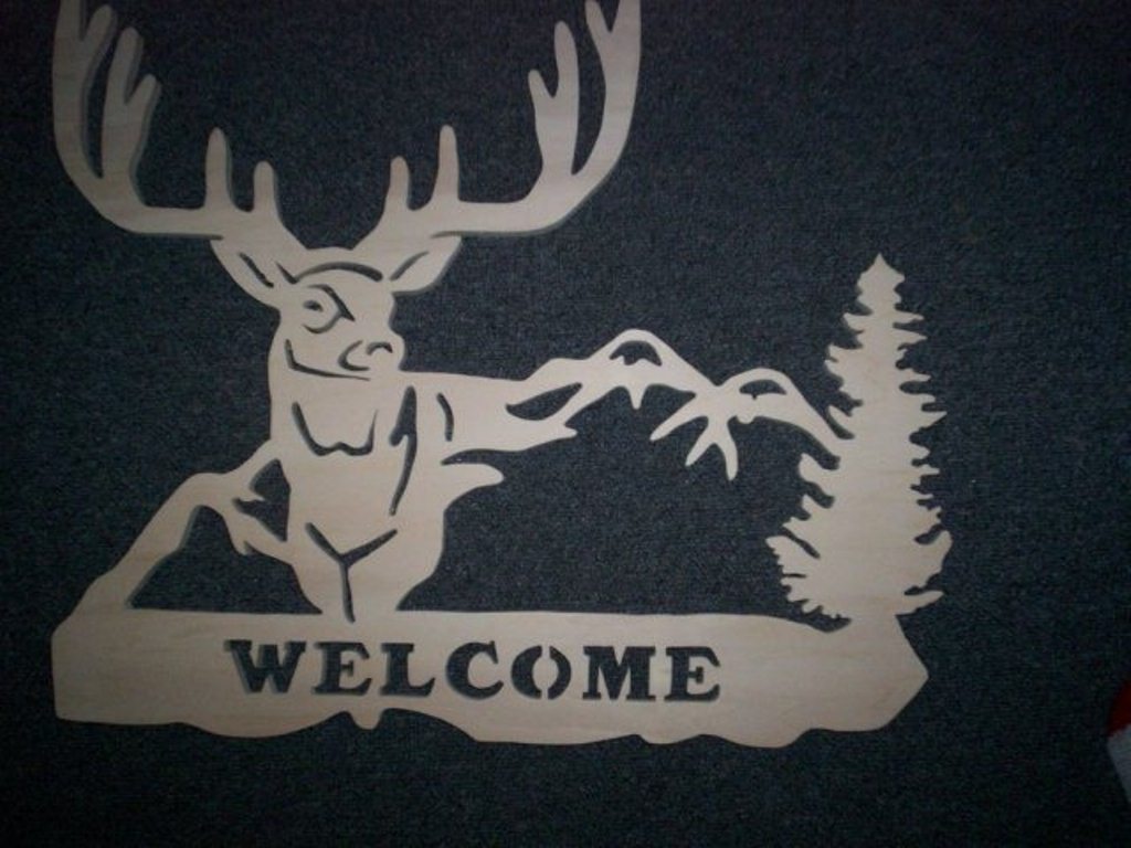 Welcome Deer sign