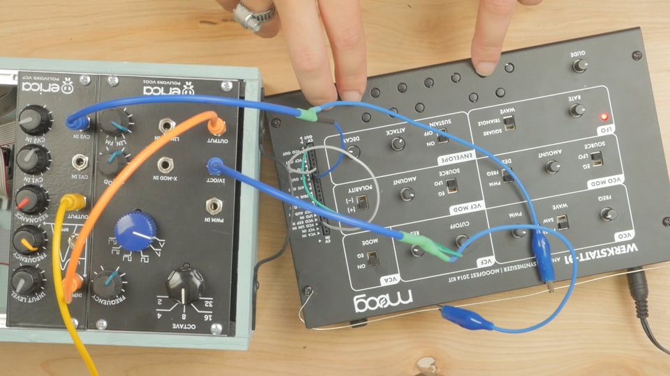 Werkstatt-01 to Eurorack Module with Custom Cable