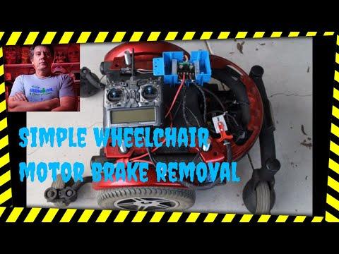 Wheelchair motor brake removal