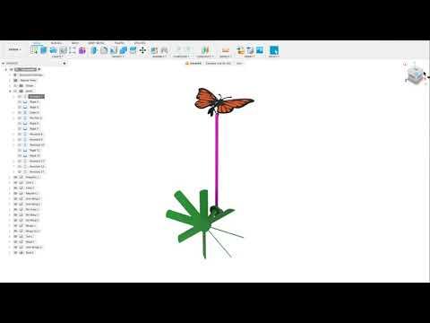 Whirligig, Butterfly Mechanism CAD Animation