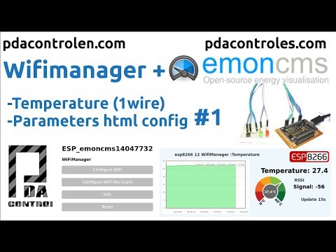 WifiManager + Emoncms + ESP8266 , Configure &amp;amp; measurement Temperature #1 : PDAControl