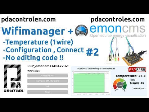 WifiManager + Emoncms + ESP8266 -  Configure &amp;amp; No code  Temperature #2 : PDAControl