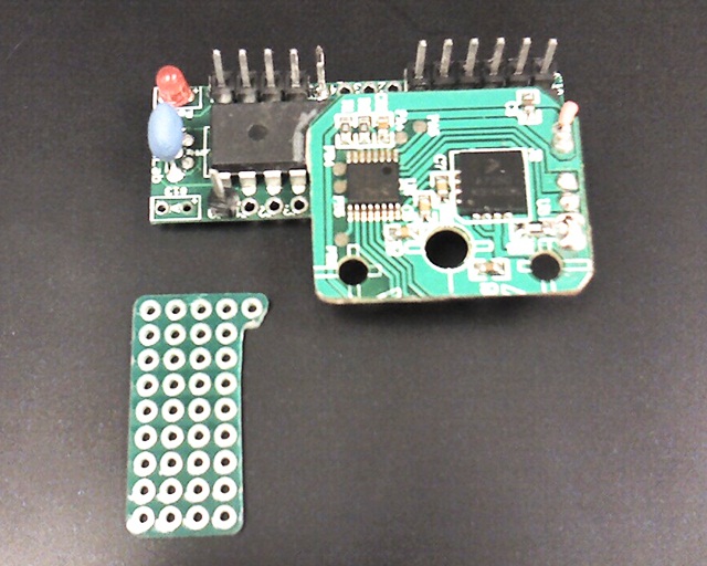 Wii Nunchuck PCB on top of JeonLab mini v1.3 and PCB for LEDs.jpg