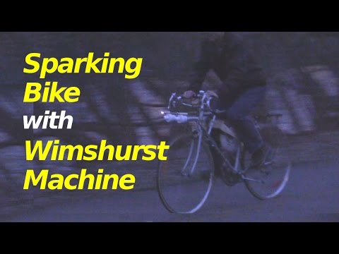 Wimshurst Machine on Sparking Bike