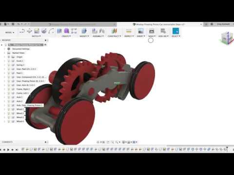 Windup Floating Pinion Car, Axles and Wheels