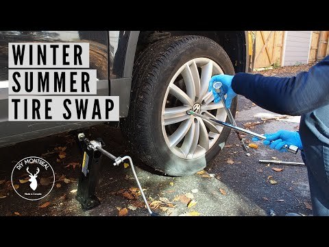 Winter Summer Tire Swap || How to change a tire