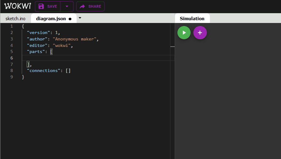 Wokwi Arduino Simulator - how to add parts - advanced users.gif