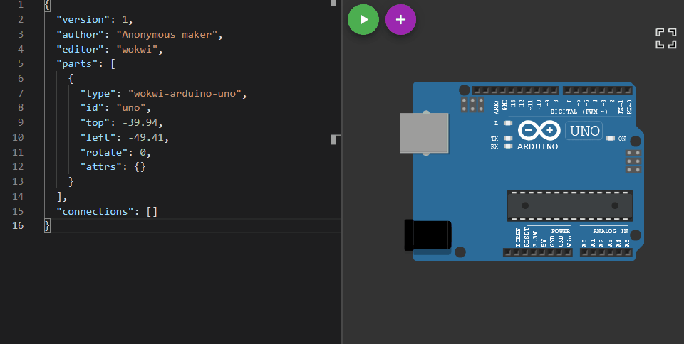 Wokwi Arduino Simulator - how to delete parts.gif