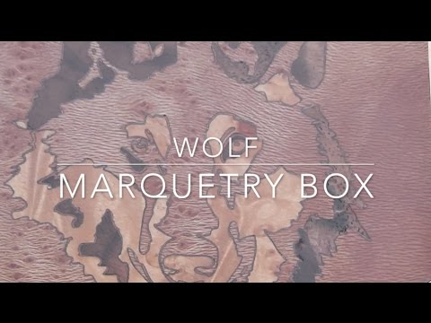 Wolf Marquetry Box