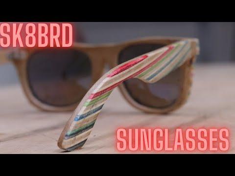 Wood Sunglasses - Recycled Skateboard