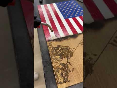 Woodburning the Flag