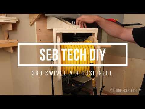 Wooden Air Hose Reel From Plywood | DIY w/ Free plans