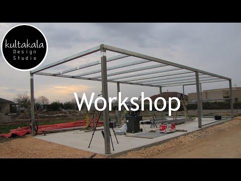 Workshop Build | Install a window frame and continue construction |Ep.5| Man build his own Workshop