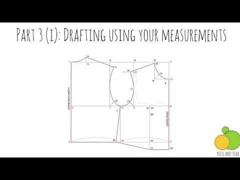 Yuzu and Pear: Drafting Bunka Block Using your Measurements