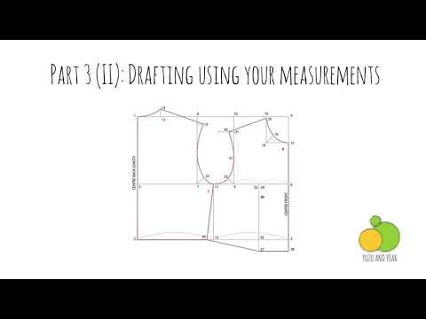 Yuzu and Pear: Drafting Bunka Block Using your Measurements (2)