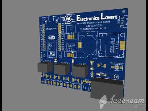 ZERO-IoT-Development Board - 3D view