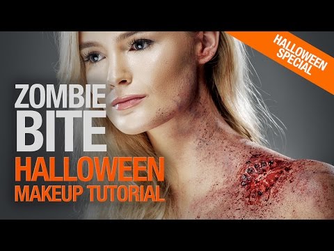 Zombie bite halloween makeup tutorial