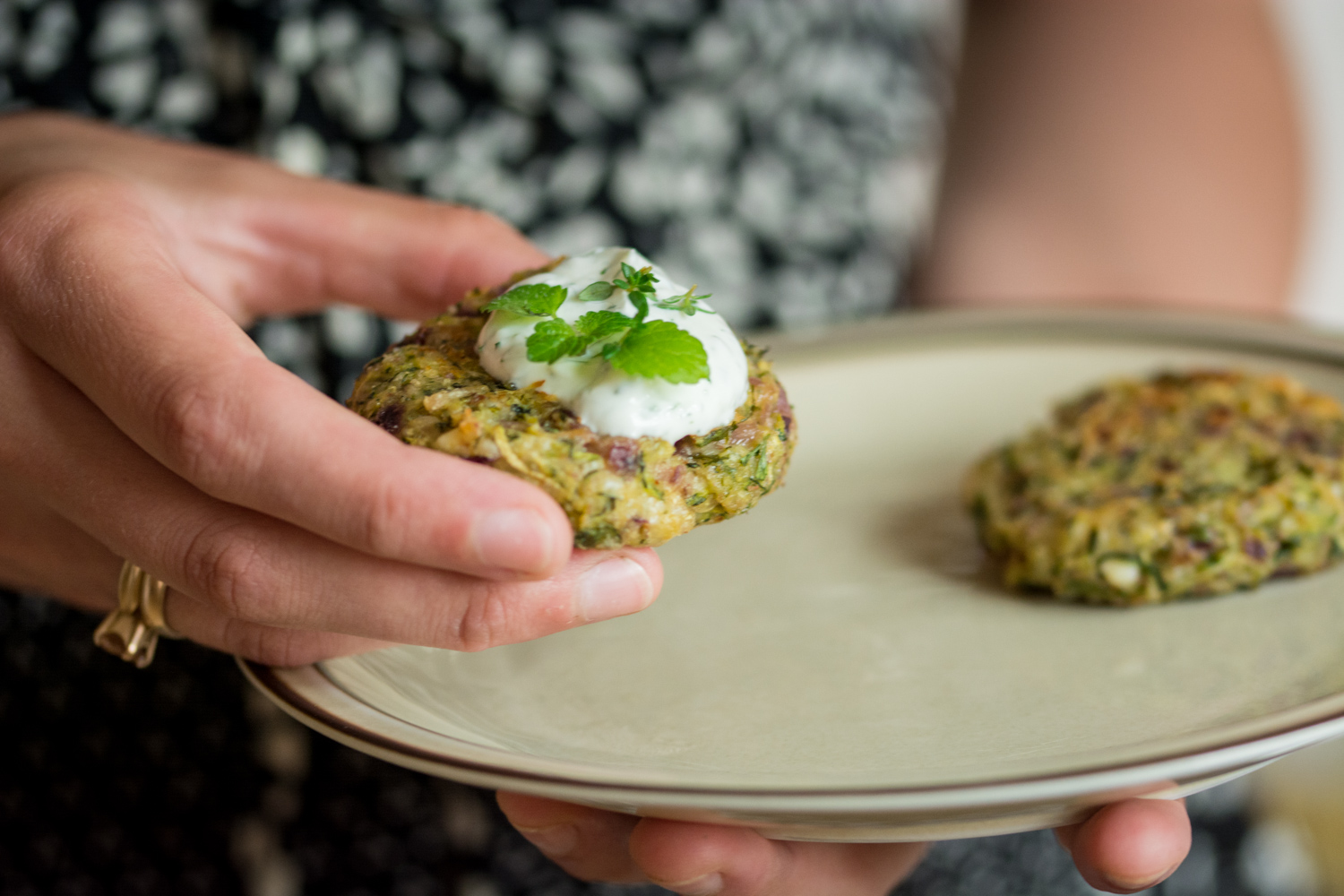 Zucchini cake &amp; herb Greek yogurt.jpg