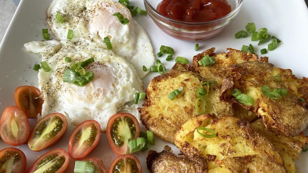 air fryer smashed potatoes with eggs.jpg