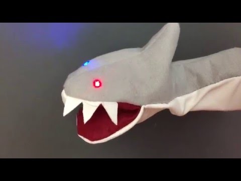 blinking shark puppet