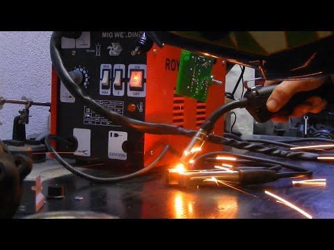 cheap MIG flux core welder - mod 2: press to weld and welding fine tunning