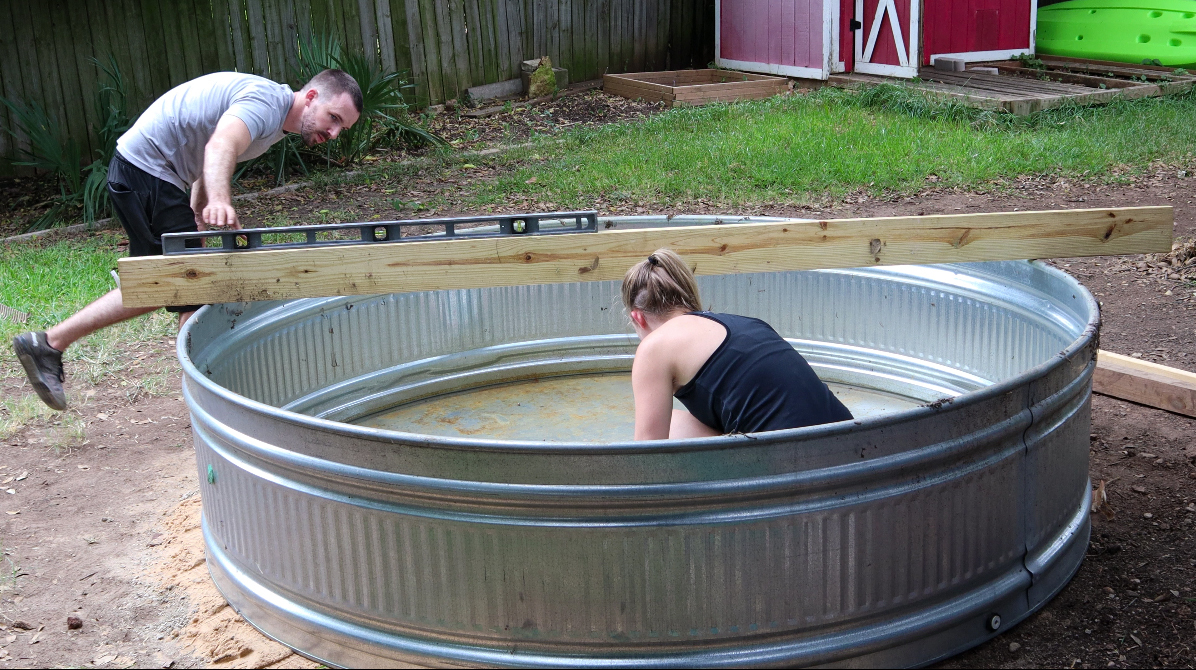 check the level of the stock tank pool.jpg