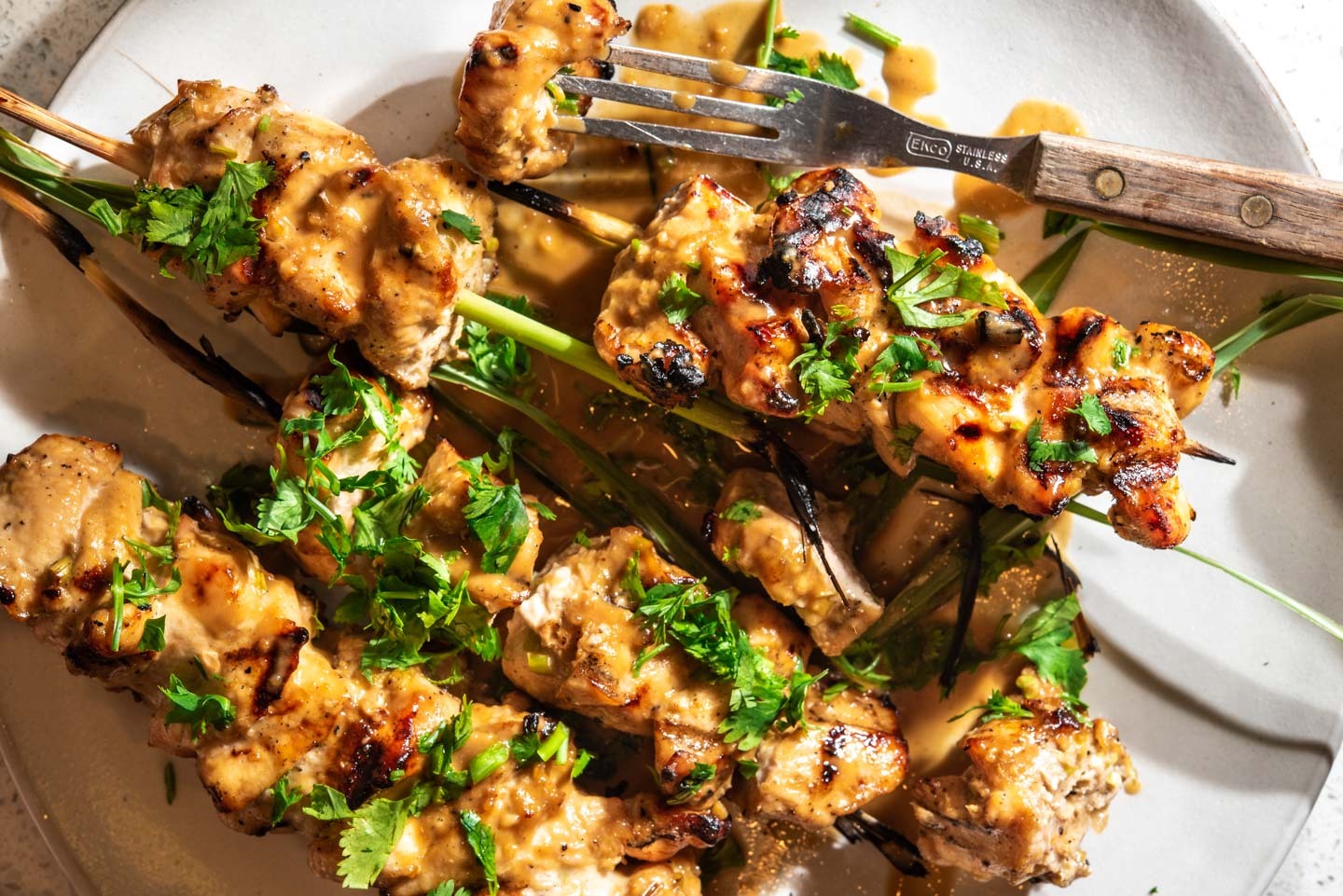 chicken satay with peanut sauce and cilantro.jpg