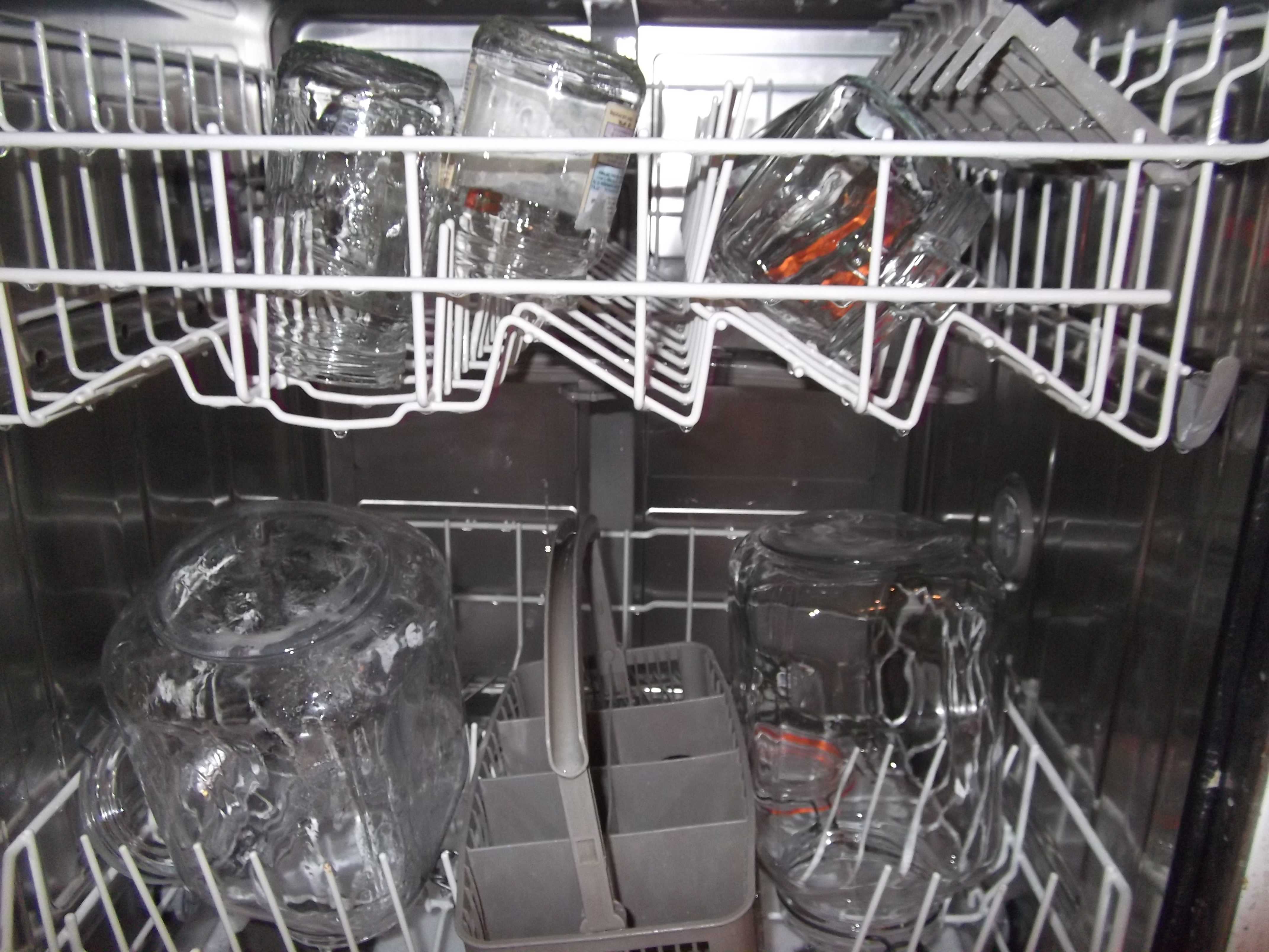 cleaning the pots in the dishwasher.JPG