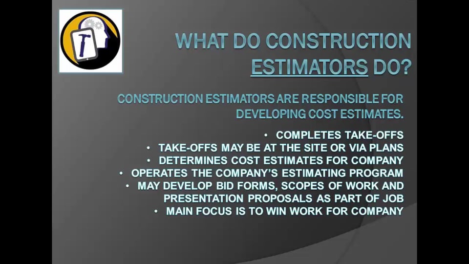 construction estimating 101 chp03 what do estimators do