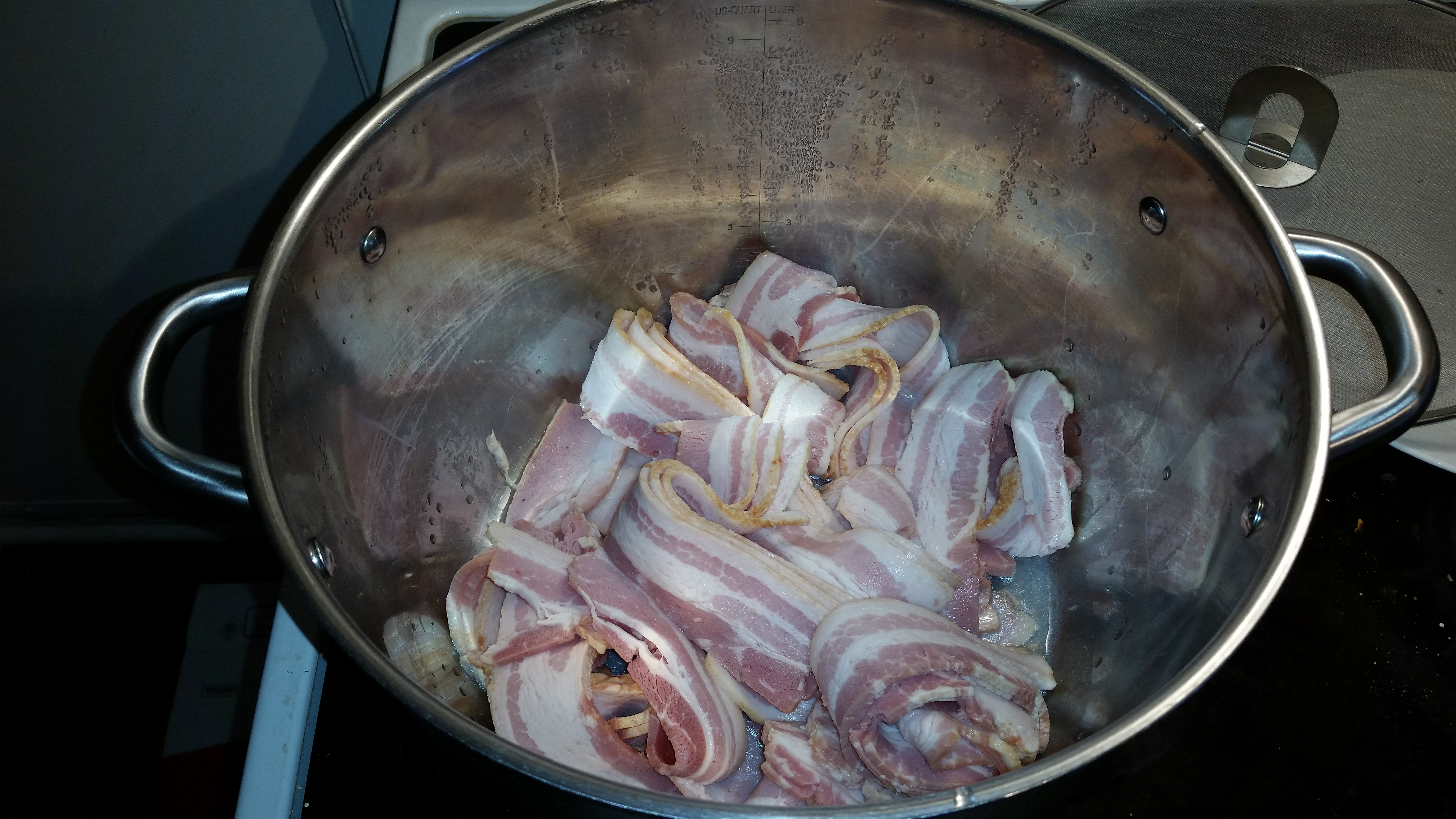 cooking with bacon- initial cook.jpg