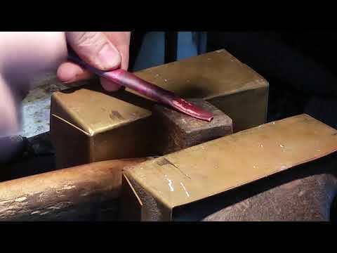 creaseforming a copper bracelet