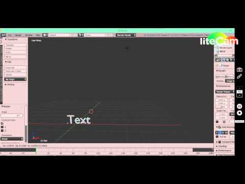 creating text in blender