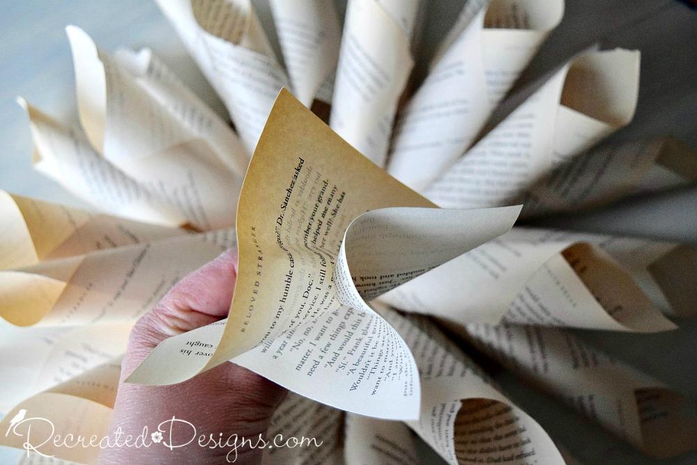 crunched-paper-old-book-page-finish-off-centre-diy-paper-flower-recreateddesigns.jpg