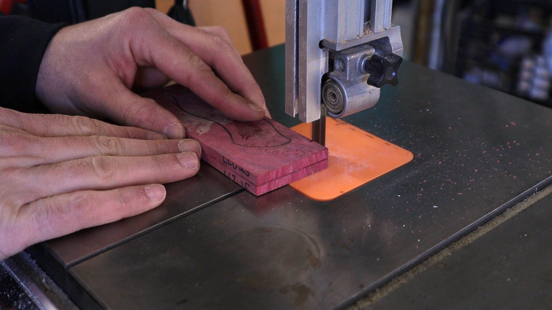 cutting the scales on the bandsaw.jpg