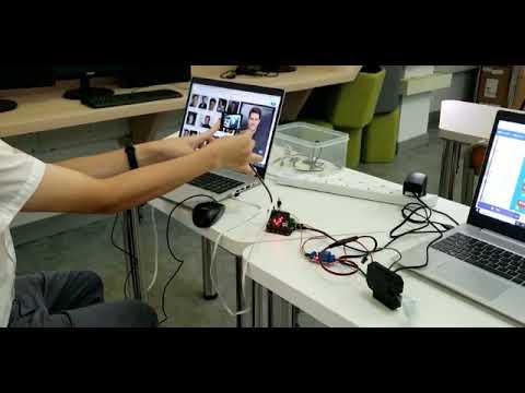 demonstration of AI lens face recognition to unlock the solenoid lock part 1
