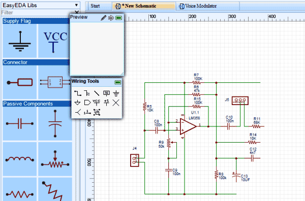 design-Circuit-of-Voice-Modulator-Circuit-with-EasyEDA-7.png