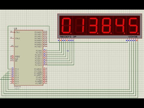 digital clock using 8051 with 7 segment display