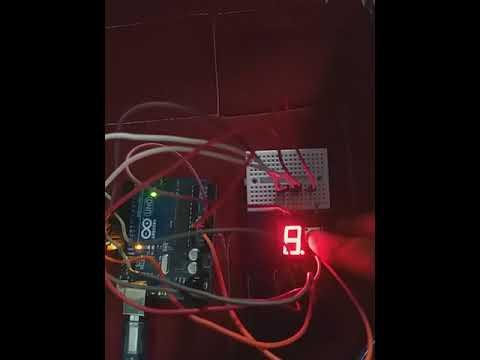 digital dice project with arduino using 7 segment display and push button