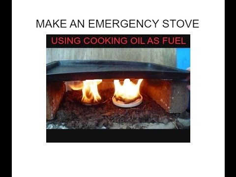 diy, HOW TO MAKE AN EMERGENCY STOVE using cooking oil as fuel, survival stove, camp stove,